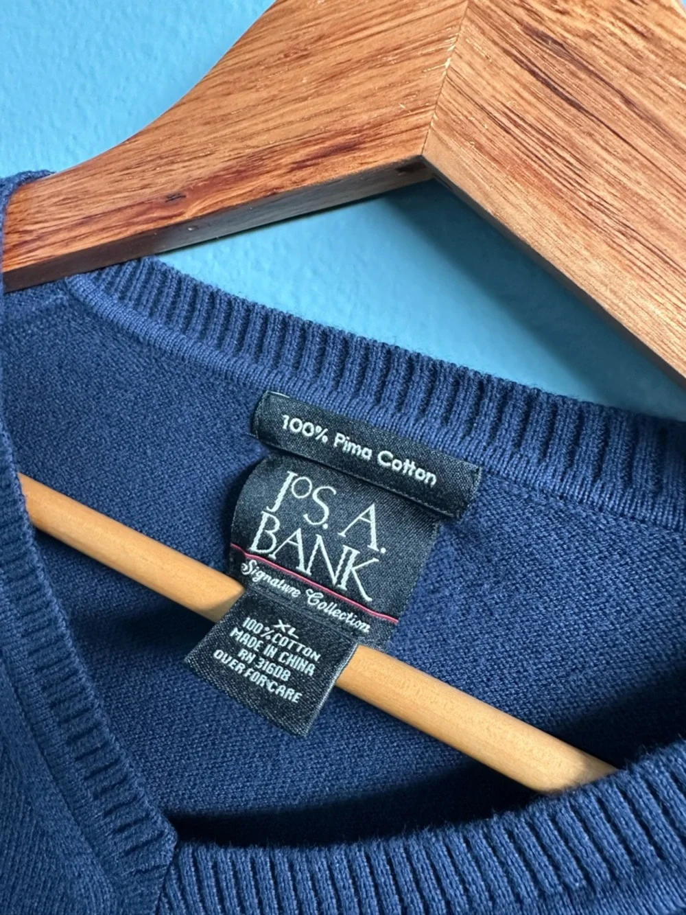 Reworked Jos. A. Bank XL American Flag Sweater | OOAK Cotton Ralph Lauren Style